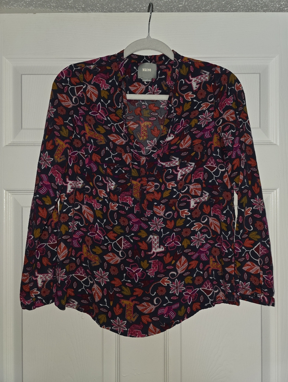 Moving Sale! { Maeve By Anthropologie Blue Critter Blouse Size 4